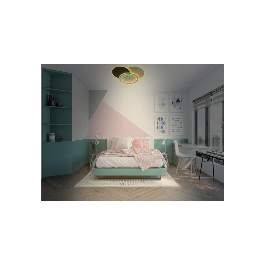 Dimbare LED Plafondlamp LED/80W/230V 3000-6500K wit + afstandsbediening