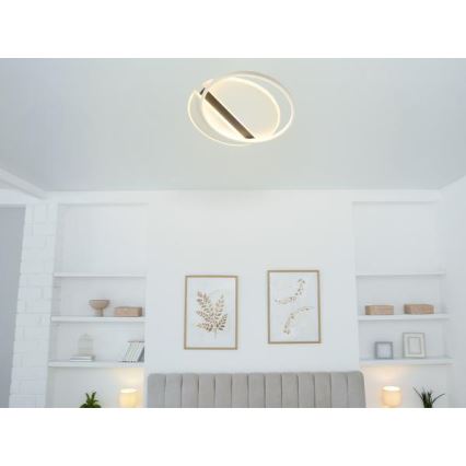 Dimbare LED plafondlamp LED/80W/230V 3000-6500K wit + afstandsbediening