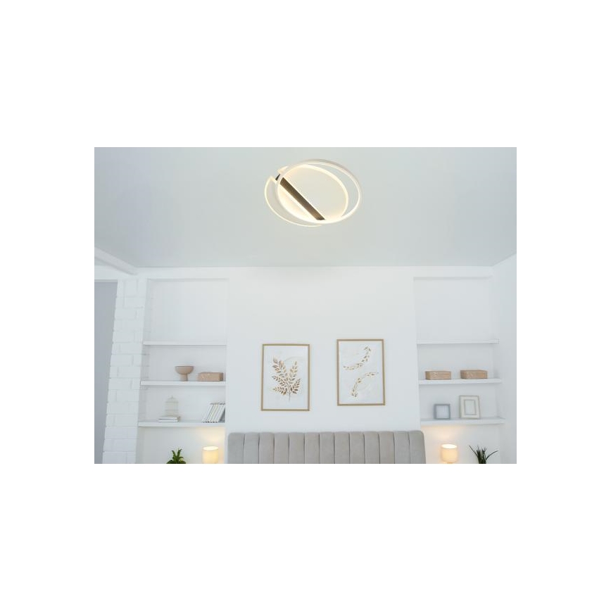 Dimbare LED plafondlamp LED/80W/230V 3000-6500K wit + afstandsbediening