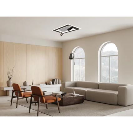 Dimbare LED Plafondlamp LED/80W/230V 3000-6500K zwart + afstandsbediening