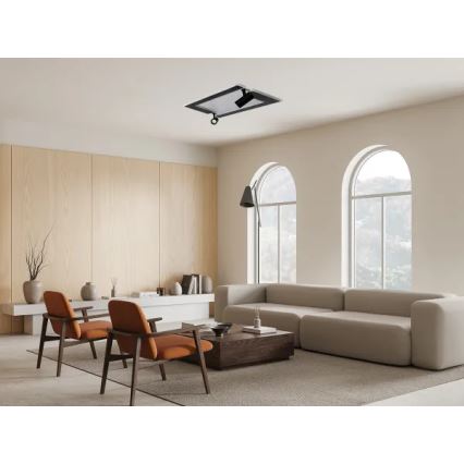 Dimbare LED Plafondlamp LED/80W/230V 3000-6500K zwart + afstandsbediening