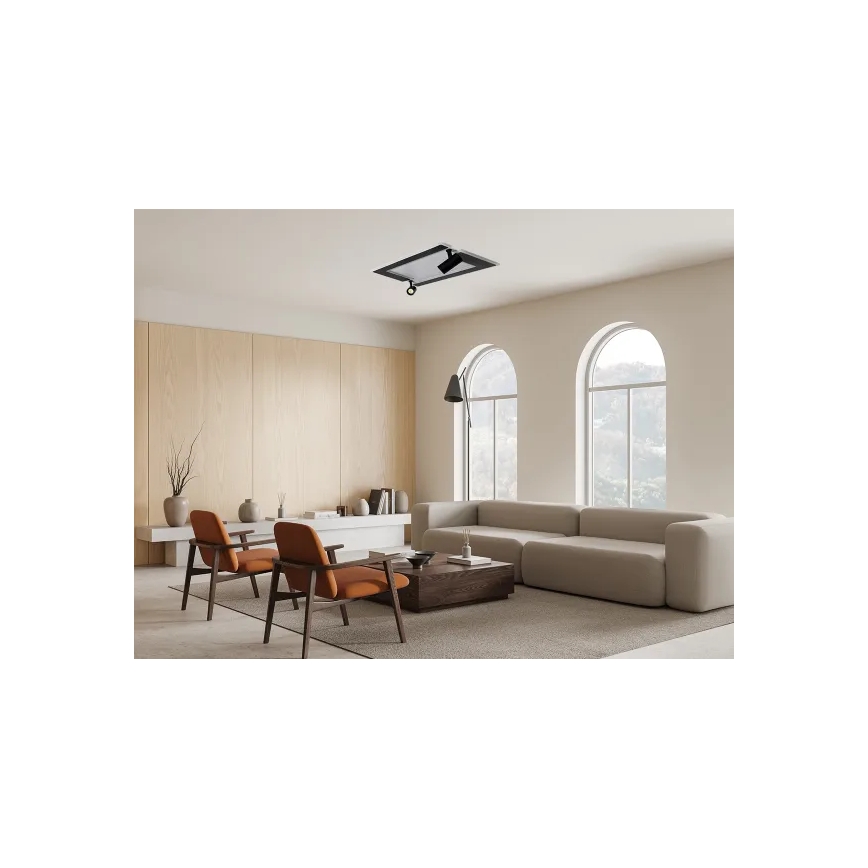 Dimbare LED Plafondlamp LED/80W/230V 3000-6500K zwart + afstandsbediening