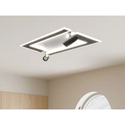 Dimbare LED Plafondlamp LED/80W/230V 3000-6500K zwart + afstandsbediening