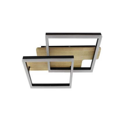 Dimbare LED plafondlamp LED/85W/230V 3000-6500K eiken + afstandsbediening