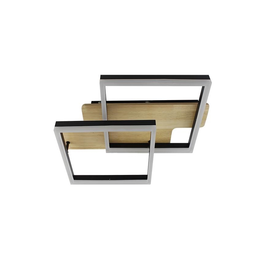 Dimbare LED plafondlamp LED/85W/230V 3000-6500K eiken + afstandsbediening