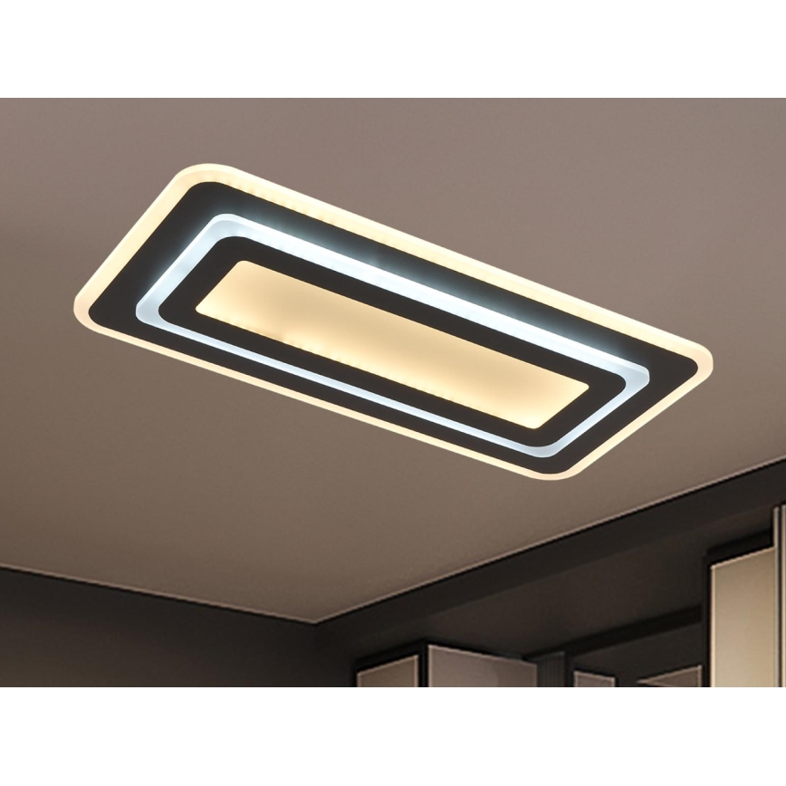 Dimbare LED plafondlamp LED/85W/230V 3000-6500K zwart + afstandsbediening
