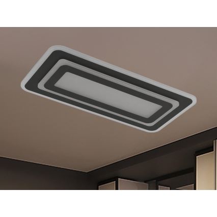 Dimbare LED plafondlamp LED/85W/230V 3000-6500K zwart + afstandsbediening