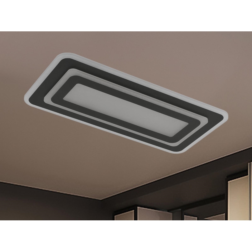 Dimbare LED plafondlamp LED/85W/230V 3000-6500K zwart + afstandsbediening