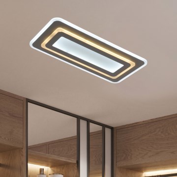 Dimbare LED-plafondlamp LED/85W/230V 3000-6500K grijs + afstandsbediening