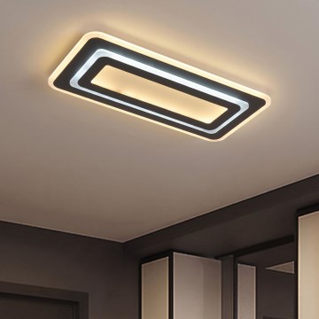 Dimbare LED plafondlamp LED/85W/230V 3000-6500K zwart + afstandsbediening