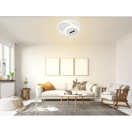 Dimbare LED Plafondlamp LED/90W/230V 3000-6500K wit + afstandsbediening