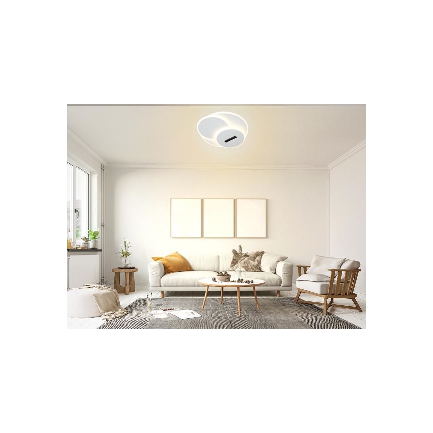 Dimbare LED Plafondlamp LED/90W/230V 3000-6500K wit + afstandsbediening
