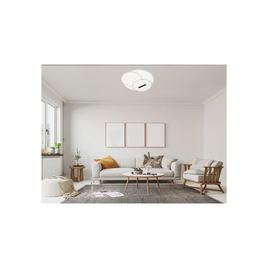 Dimbare LED Plafondlamp LED/90W/230V 3000-6500K wit + afstandsbediening