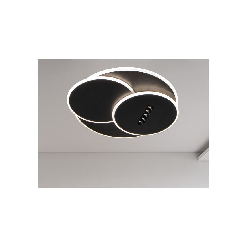 Dimbare LED Plafondlamp LED/90W/230V 3000-6500K zwart + afstandsbediening