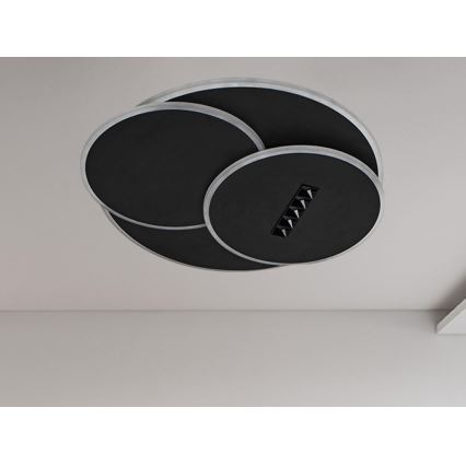 Dimbare LED Plafondlamp LED/90W/230V 3000-6500K zwart + afstandsbediening