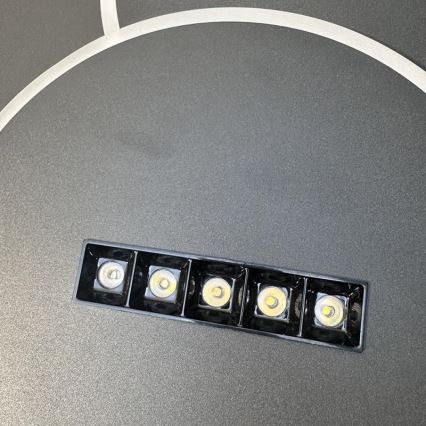 Dimbare LED Plafondlamp LED/90W/230V 3000-6500K zwart + afstandsbediening