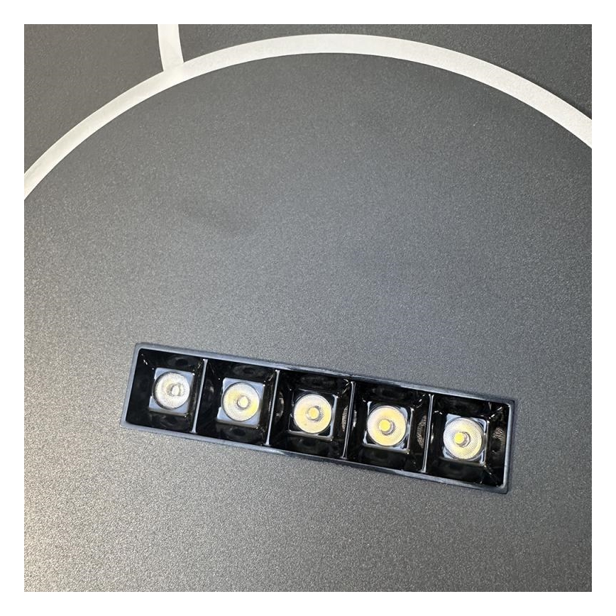 Dimbare LED Plafondlamp LED/90W/230V 3000-6500K zwart + afstandsbediening