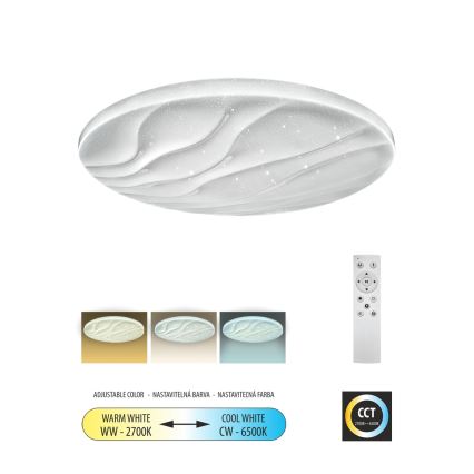 Dimbare LED plafondlamp LIKA LED/36W/230V 2700-6500K diameter 48 cm + afstandsbediening