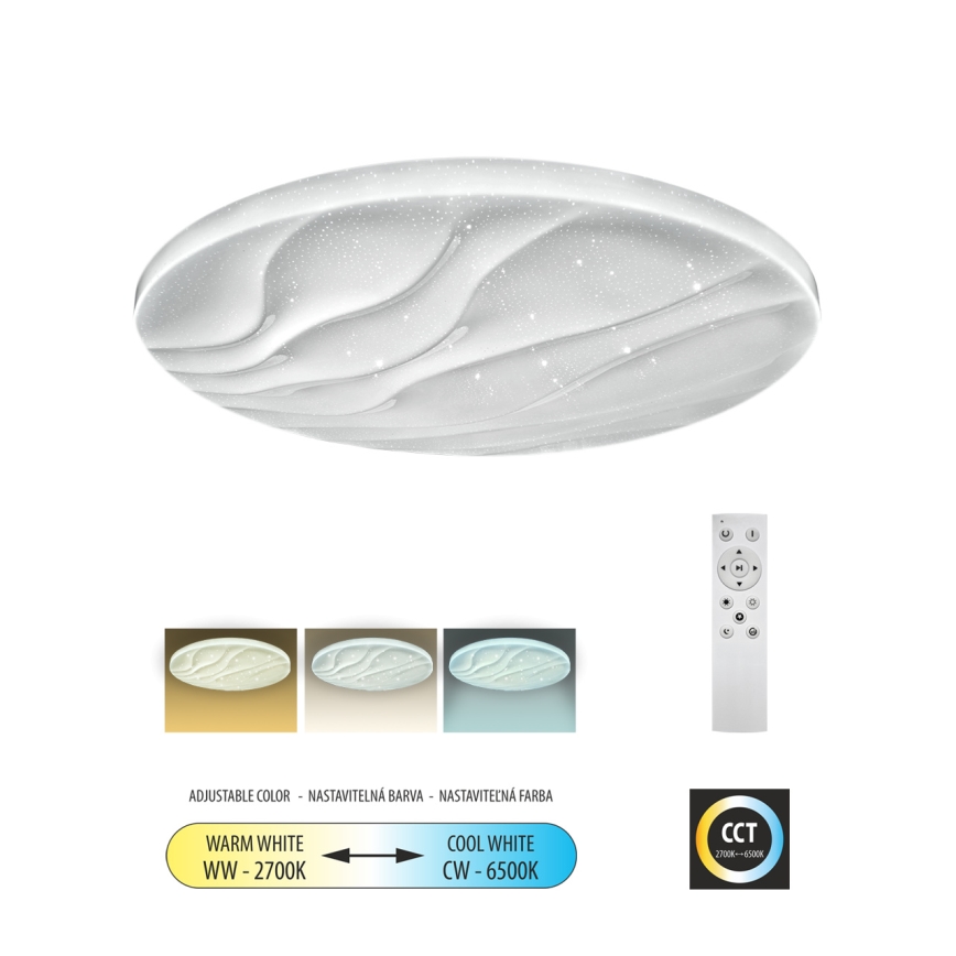 Dimbare LED plafondlamp LIKA LED/60W/230V 2700-6500K diameter 58 cm + afstandsbediening
