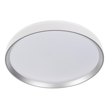 Dimbare LED-plafondlamp LIXAN LED/65W/230V 3000-6500K Ø 48,6 cm wit/zilver + afstandsbediening