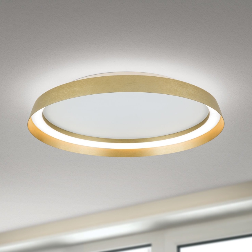 Dimbare LED Plafondlamp MANTA LED/38W/230V 2700/3000/4000K diameter 45 cm goud