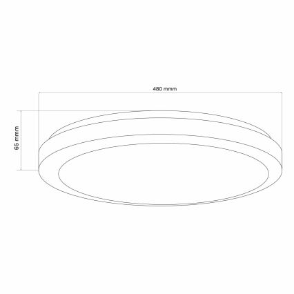 LED Dimbare badkamer plafondverlichting MARIAN LED/72W/230V diameter 48 cm 3000-6000K IP44 + afstandsbediening