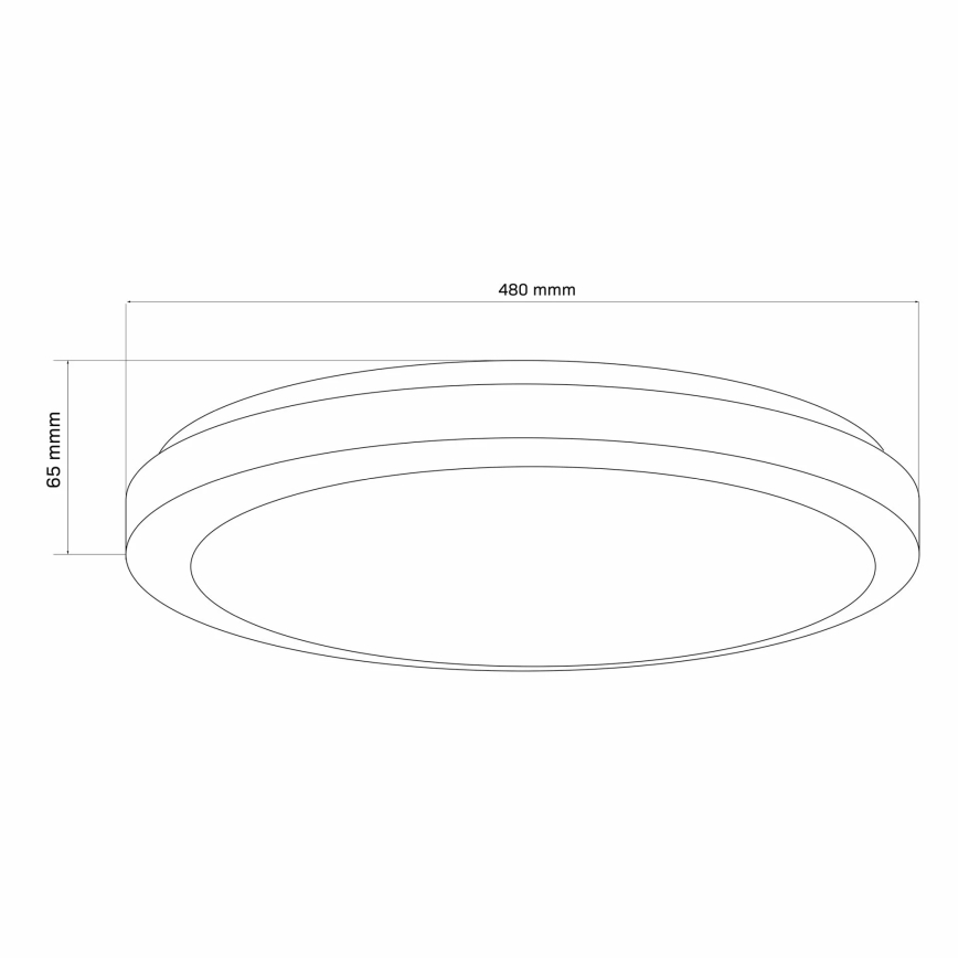 LED Dimbare badkamer plafondverlichting MARIAN LED/72W/230V diameter 48 cm 3000-6000K IP44 + afstandsbediening