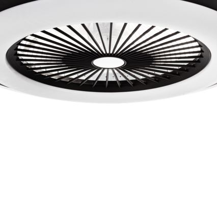 Dimbare LED Plafondlamp met Ventilator ZONDA LED/48W/230V 3000-6000K zwart + afstandsbediening
