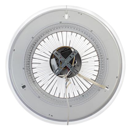 Dimbare LED Plafondlamp met Ventilator ZONDA LED/48W/230V 3000-6000K zwart + afstandsbediening