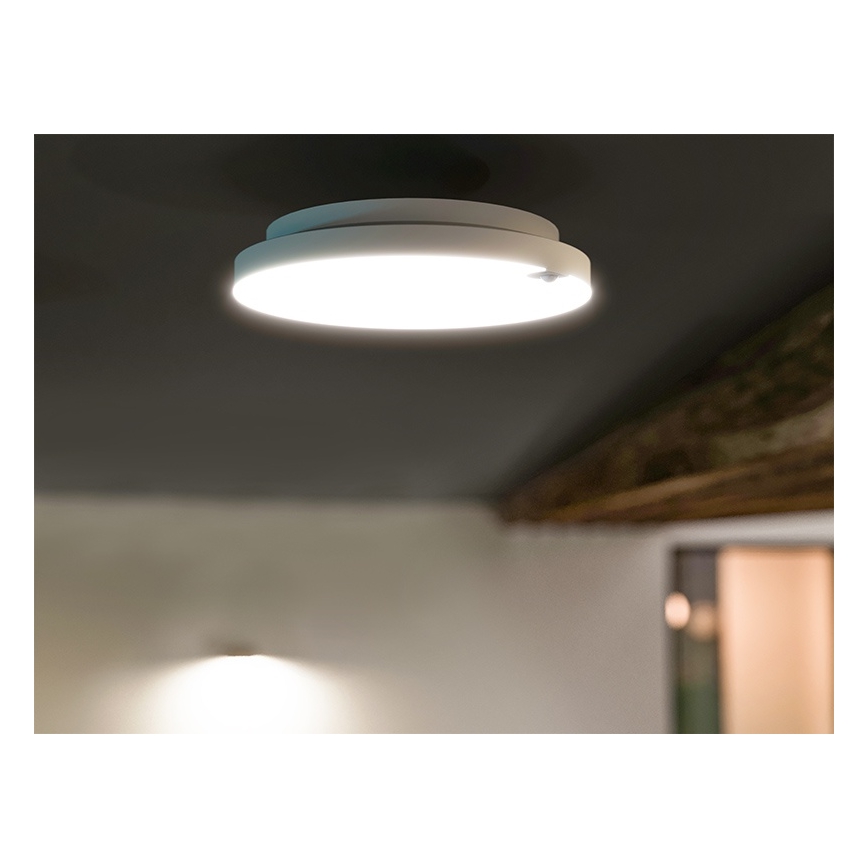 Dimbare LED-plafondlamp met bewegings- en schemeringssensor OLDA LED/6/12/18W/230V Ø 23 cm