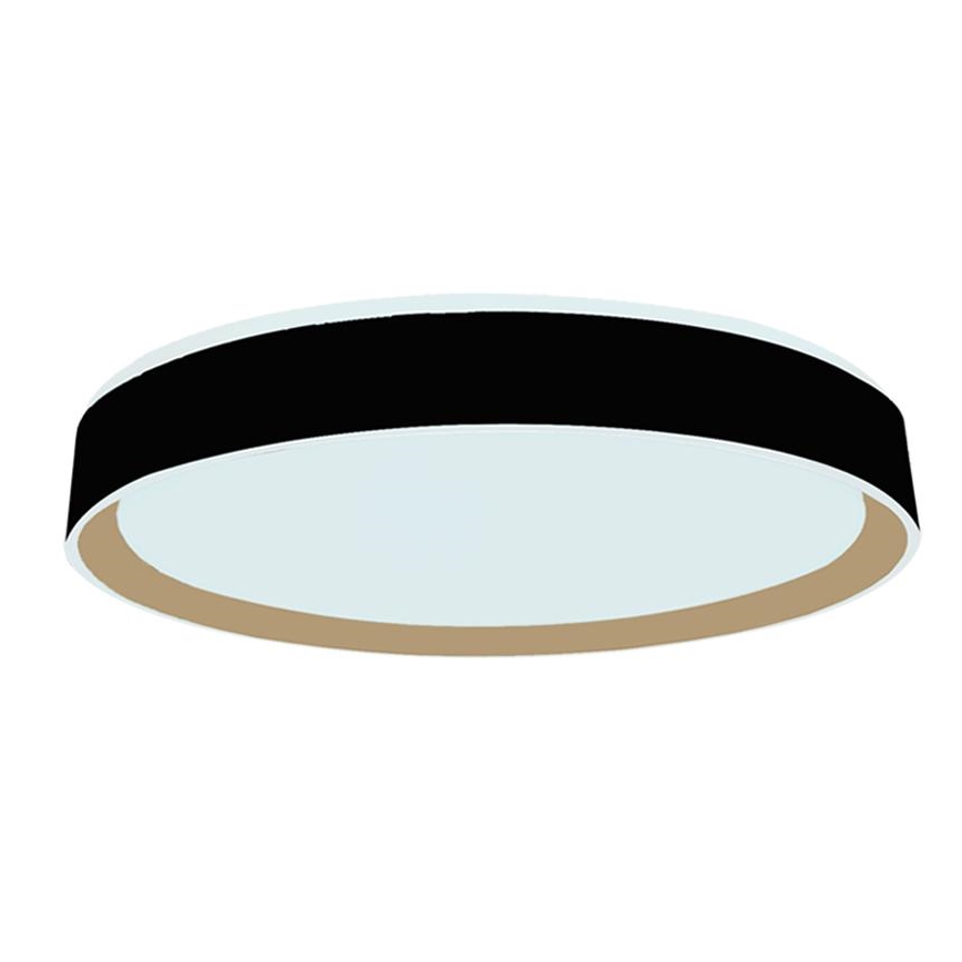 Dimbare LED plafondlamp met spraakbesturing OPAL LED/48W/230V 2700-6500K zwart + afstandsbediening