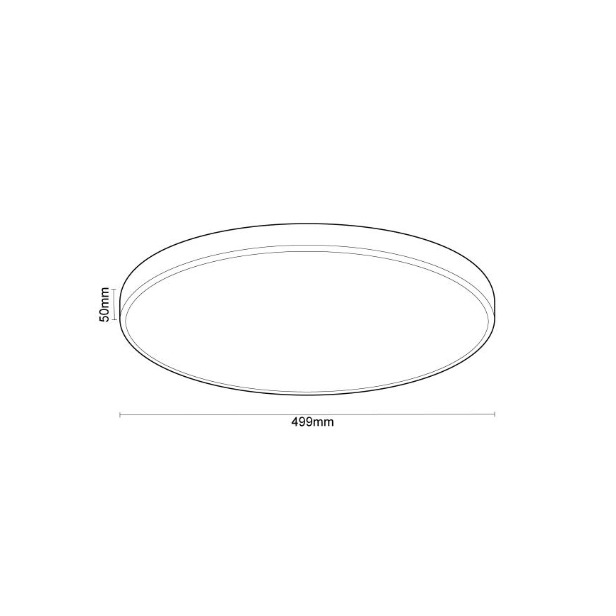Dimbare LED plafondlamp met spraakbesturing OPAL LED/48W/230V 2700-6500K zwart + afstandsbediening