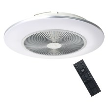 Dimbare LED Plafondlamp met Ventilator ARIA LED/38W/230V 3000-6000K zilver + afstandsbediening