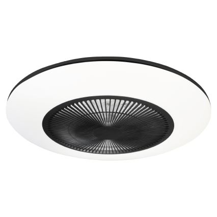 Dimbare LED Plafondlamp met Ventilator ARIA LED/38W/230V zwart/wit + afstandsbediening