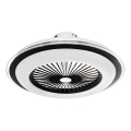 Dimbare LED Plafondlamp met Ventilator ZEPHYR LED/48W/230V 3000-6000K zwart + afstandsbediening