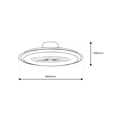 Dimbare LED Plafondlamp met Ventilator ZONDA LED/48W/230V 3000-6000K wit + afstandsbediening