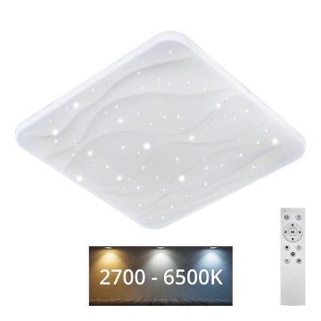 Dimbare LED plafondlamp NERIS LED/36W/230V 2700-6500K 43x43 cm + afstandsbediening