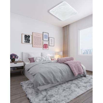 Dimbare LED plafondlamp NERIS LED/36W/230V 2700-6500K 43x43 cm + afstandsbediening