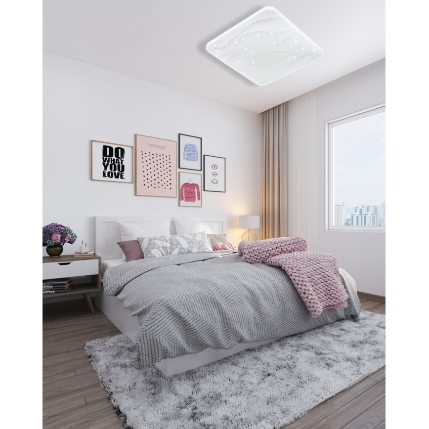 Dimbare LED plafondlamp NERIS LED/36W/230V 2700-6500K 43x43 cm + afstandsbediening