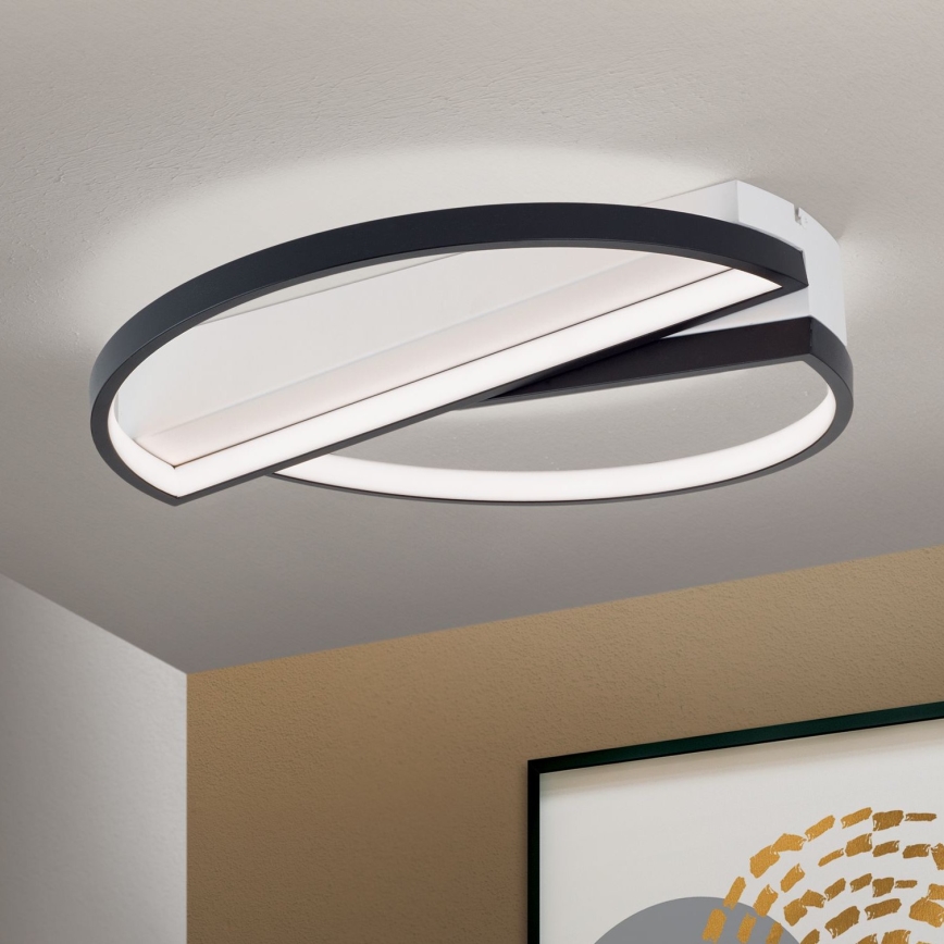 Dimbare LED Plafondlamp OLGA LED/28W/230V zwart/wit
