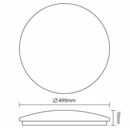 Dimbare LED Plafondlamp OPAL LED/48W/230V 3000-6500K diameter 49,9 cm + afstandsbediening