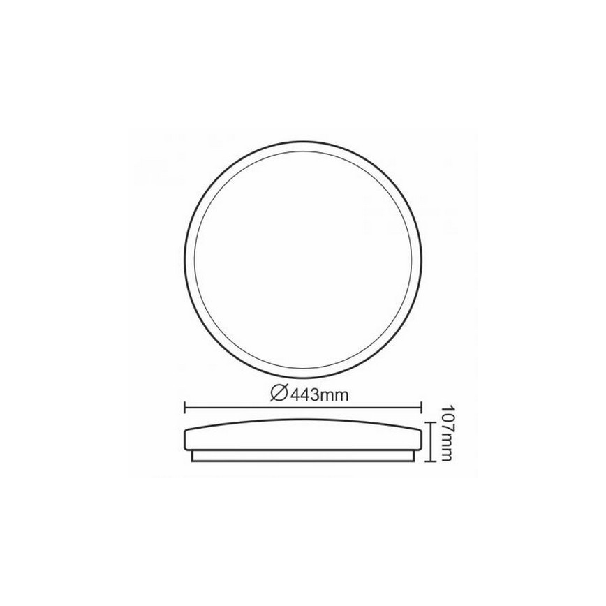 Dimbare LED Plafondlamp OPAL LED/50W/230V + afstandsbediening