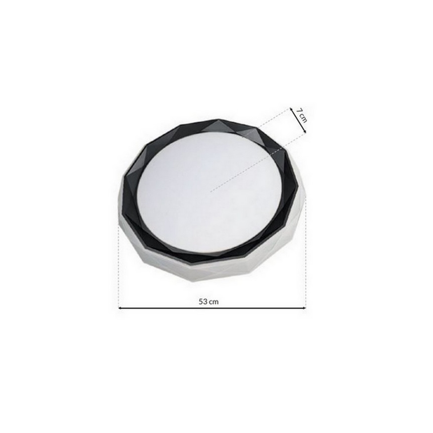 Dimbare LED plafondlamp OSCAR LED/45W/230V 3000-6000K zwart + afstandsbediening