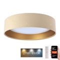 Dimbare LED Plafondlamp SMART GALAXY LED/24W/230V d. 45 cm 2700-6500K Wi-Fi Tuya beige/goud + afstandsbediening