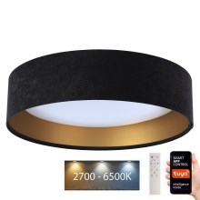 Dimbare LED Plafondlamp SMART GALAXY LED/36W/230V d. 55 cm 2700-6500K Wi-Fi Tuya zwart/goud + afstandsbediening