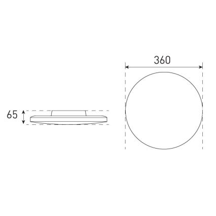 LED Dimbare badkamer plafondverlichting VARIO NOVA LED/13/18W/230V 3000/4000/5700K diameter 36 cm IP44 wit