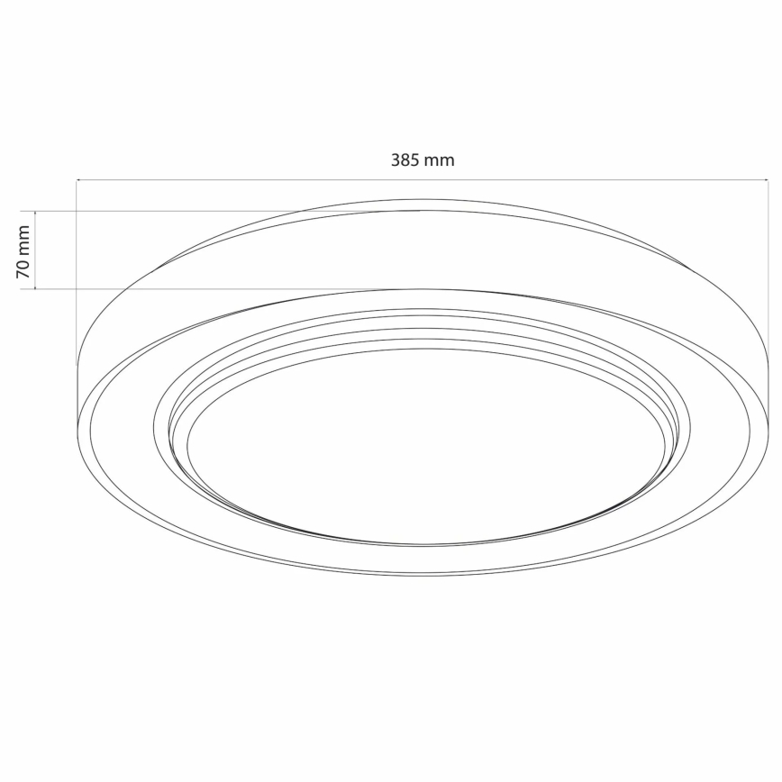 LED Dimbare badkamer plafondverlichting ZYGMUNT LED/48W/230V diameter 38,5 cm 3000-6000K IP44 + afstandsbediening