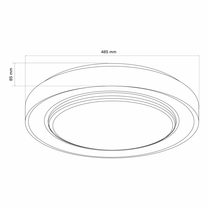 LED Dimbare badkamer plafondverlichting ZYGMUNT LED/72W/230V diameter 48,5 cm 3000-6000K IP44 + afstandsbediening
