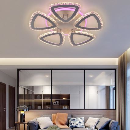 Dimbare LED-plafondkroonluchter LED/70W/230V 3000-6500K + afstandsbediening