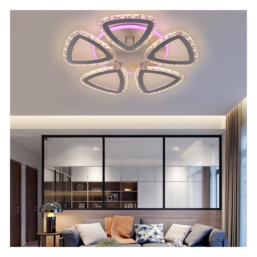 Dimbare LED-plafondkroonluchter LED/70W/230V 3000-6500K + afstandsbediening